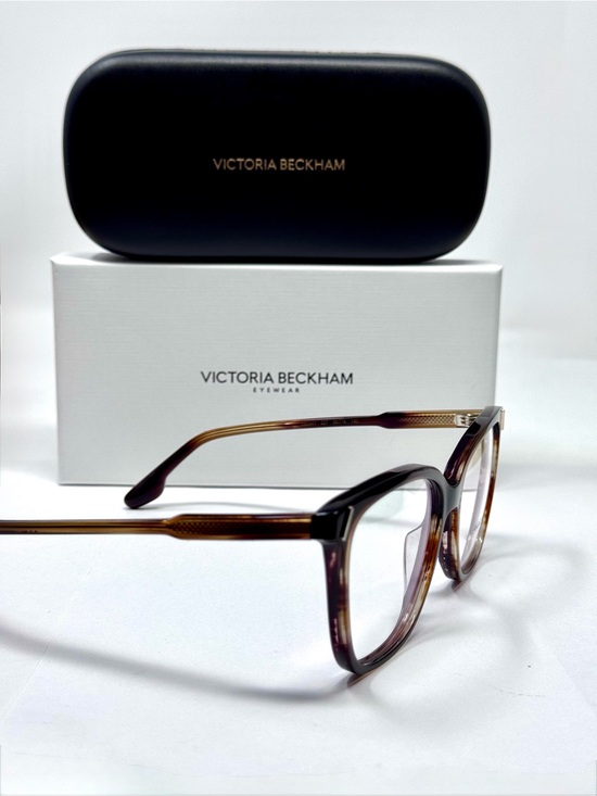 NEW Victoria Beckham VB2641 227 Brown 55-16-140 Women Eyeglasses Authentic $319 main image 3